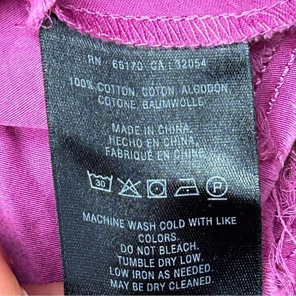 Anthropologie Maeve Mona Off the Shoulder Midi Dress Fuchsia - Picture 6 of 9